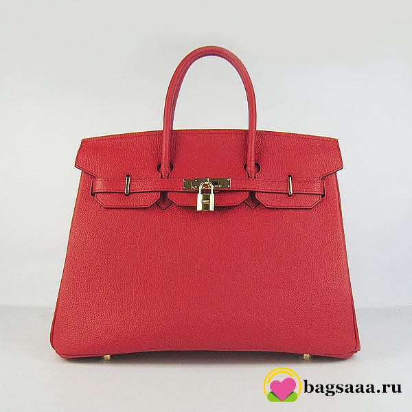 Hermes original togo leather birkin 30cm bag in Red - 1
