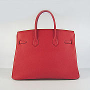 Hermes original togo leather birkin 30cm bag in Red - 3