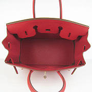 Hermes original togo leather birkin 30cm bag in Red - 2