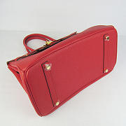 Hermes original togo leather birkin 30cm bag in Red - 4