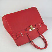 Hermes original togo leather birkin 30cm bag in Red - 6