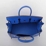 Hermes original togo leather birkin 30cm bag in Royal Blue - 2