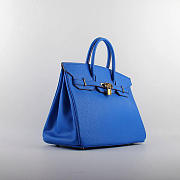 Hermes original togo leather birkin 30cm bag in Royal Blue - 6