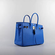 Hermes original togo leather birkin 30cm bag in Royal Blue - 4