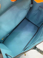 Hermes original togo leather birkin 30cm bag in Sky Blue - 2