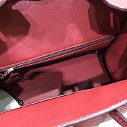 Hermes original togo leather birkin 30cm bag in Burgundy - 4