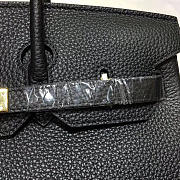 Hermes original togo leather birkin 30cm bag in Black - 2