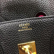 Hermes original togo leather birkin 30cm bag in Black - 4