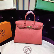 Hermes original togo leather birkin 30cm bag in Coral - 1