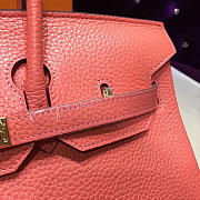 Hermes original togo leather birkin 30cm bag in Coral - 2