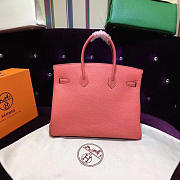 Hermes original togo leather birkin 30cm bag in Coral - 5