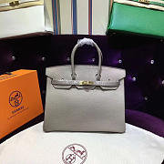 Hermes original togo leather birkin 30cm bag in Light Gray - 1