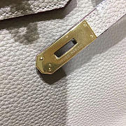 Hermes original togo leather birkin 30cm bag in Light Gray - 5