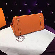 Hermes original togo leather birkin 30cm bag in Orange - 2