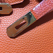 Hermes original togo leather birkin 30cm bag in Orange - 4