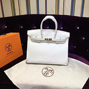 Hermes original togo leather birkin 30cm bag in White - 1