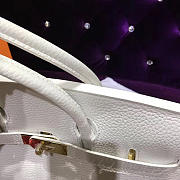 Hermes original togo leather birkin 30cm bag in White - 3