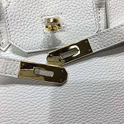 Hermes original togo leather birkin 30cm bag in White - 4
