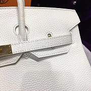 Hermes original togo leather birkin 30cm bag in White - 6