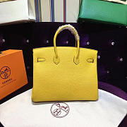 Hermes original togo leather birkin 30cm bag in Yellow - 4