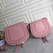 Chloe original calfskin crossbody saddle bag in Pink - 1