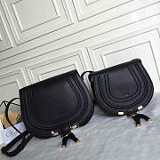 Chloe original calfskin crossbody saddle bag in Black - 4