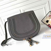 Chloe original calfskin crossbody saddle bag in Gray - 4