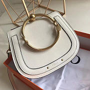 Chloe Medium Nile Bracelet Leather Crossbody Bag in White - 1