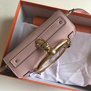 Chloe Medium Nile Bracelet Leather Crossbody Bag in Pink - 6