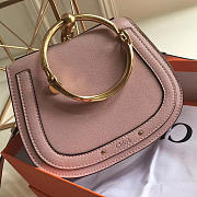 Chloe Medium Nile Bracelet Leather Crossbody Bag in Pink - 4