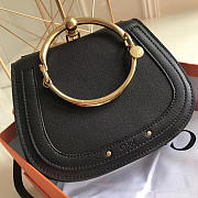 Chloe Medium Nile Bracelet Leather Crossbody Bag in Black - 1