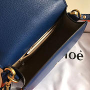 Chloe Medium Nile Bracelet Leather Crossbody Bag in Dark Blue - 3