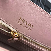 Prada Women's Inverted Pleat Saffiano Leather Satchel in Pink 1BA153 - 5