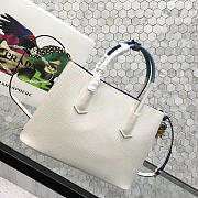 Prada Saffiano Cuir Small Double Leather Bag in white - 6