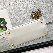 Prada Saffiano Cuir Small Double Leather Bag in white - 3