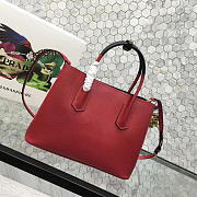 Prada Saffiano Cuir Small Double Leather Bag in Red - 2
