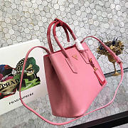 Prada Saffiano Cuir Small Double Leather Bag in Coral - 4