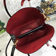 Prada Saffiano Cuir Small Double Leather Bag in Black - 2