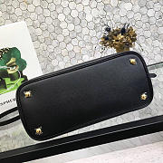 Prada Saffiano Cuir Small Double Leather Bag in Black - 4