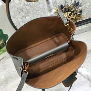 Prada Saffiano Cuir Small Double Leather Bag in Gray - 2