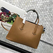 Prada Saffiano Cuir Small Double Leather Bag in Khaki - 5