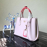 Prada Saffiano Cuir Small Double Leather Bag in Light Pink - 6