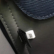 Prada Saffiano Cuir Small Double Leather Bag in Dark Blue - 3