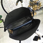 Prada Saffiano Cuir Small Double Leather Bag in Dark Blue - 4