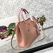 Prada Saffiano Cuir Small Double Leather Bag in Sakura Pink - 2