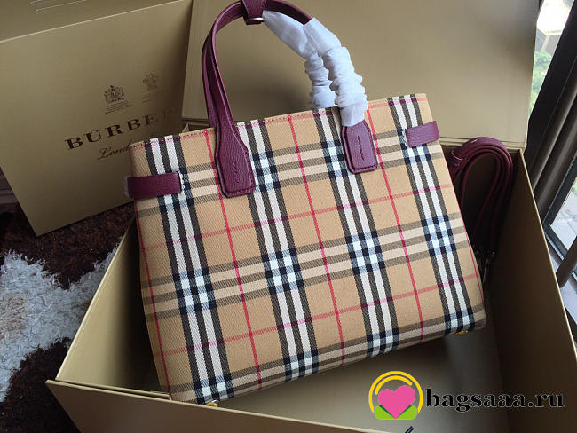 Burberry Tote Vintage Large Handbag in Purple - 1