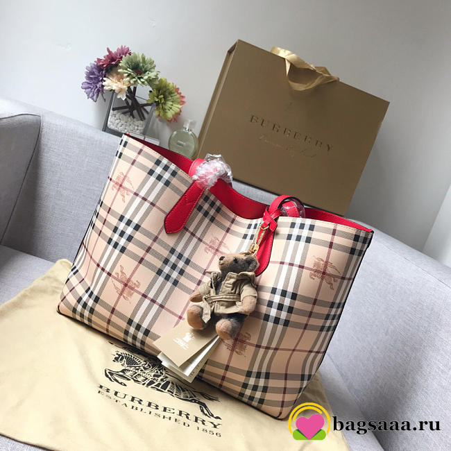 Burberry Double Side Shopping bag for Women in Red - 1