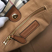 Burberry Original Check Tote small Handbag with Khaki - 4