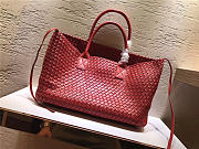 Bottega Veneta sheepskin knitted large shopping bags in Red - 5