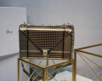 Dior Diorama Cannage Calfskin Bag in Bronze